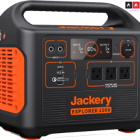Jackery Portable Power Station Explorer 1500, 1534Wh Capacity with 3 x 110V/1800W AC Outlets, Solar Generator